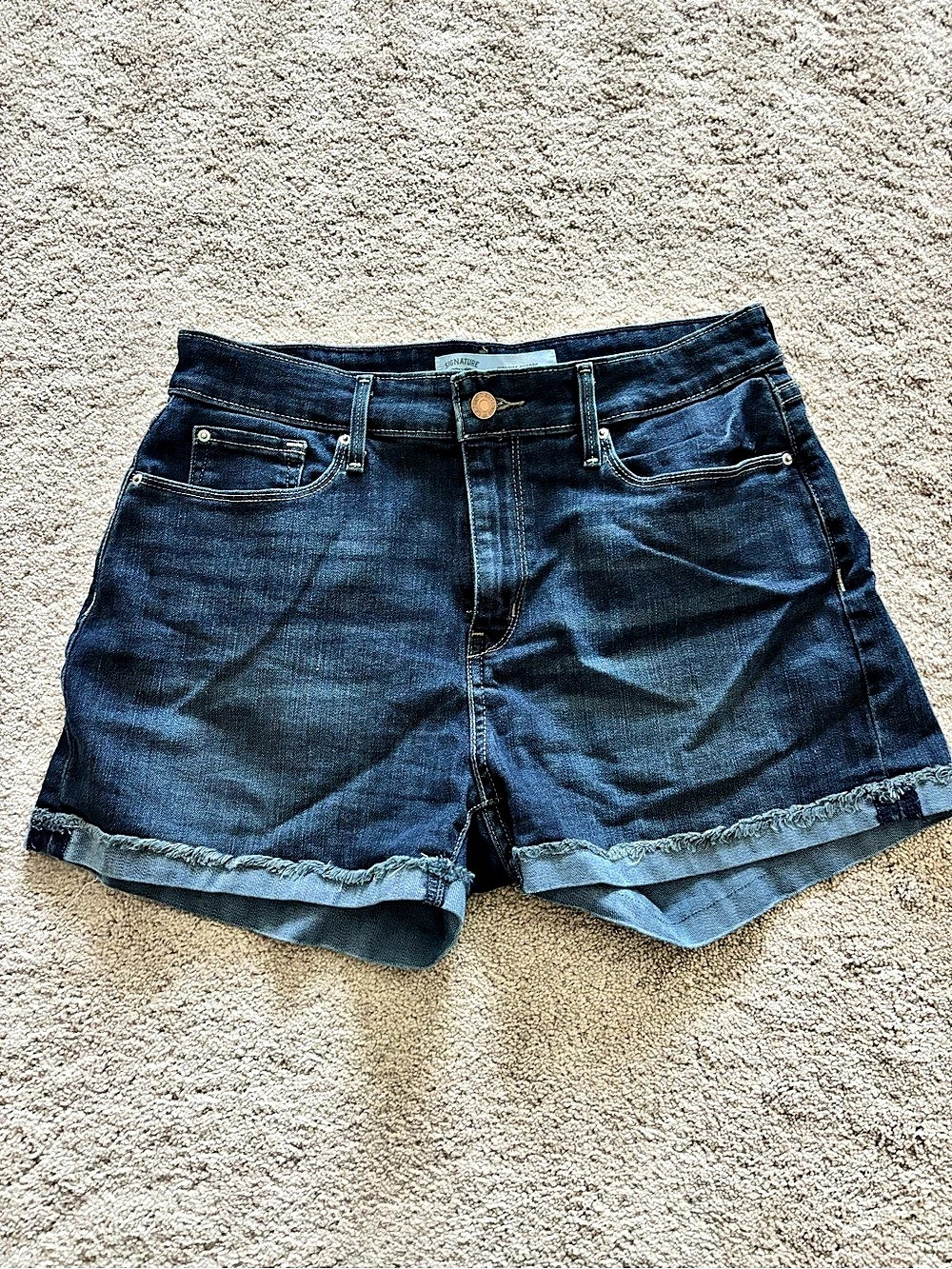 Signature by Levi Strauss & Co. High Rise Cuffed Denim Shorts. High Rise Denim s